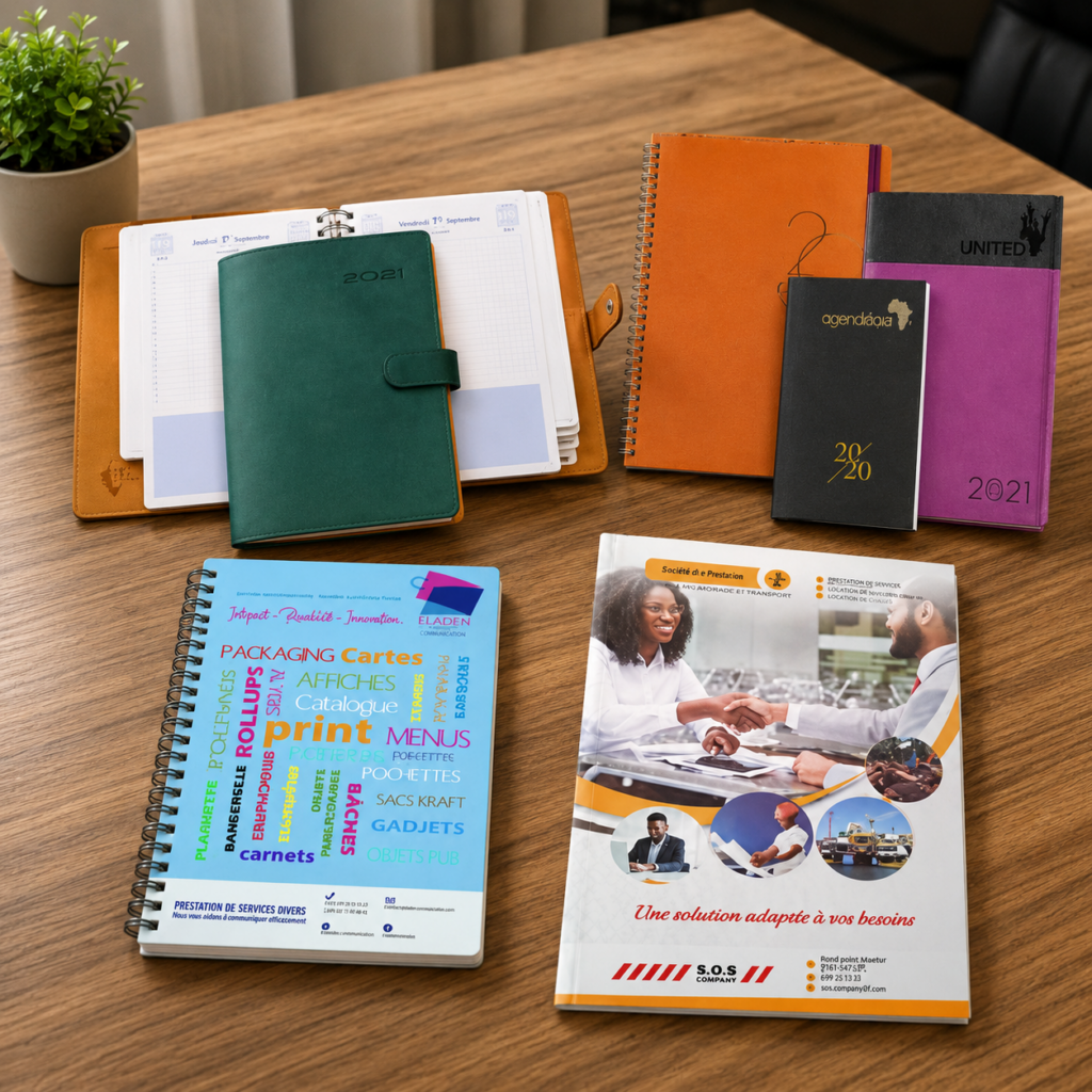 chevalets de bureau, agendas de prestige